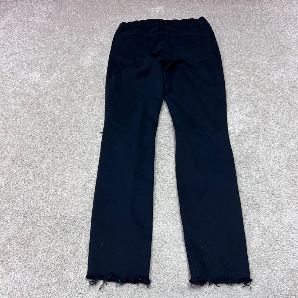 Frame Jegging Le Skinny De Jeanne Women's Black Distressed Size 27 Pockets - Picture 7 of 13